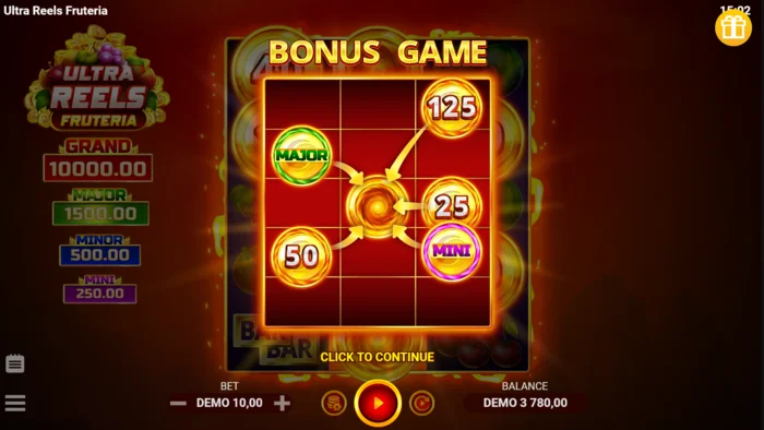 Ultra Reels Fruteria - starter Hold and Win-rommet