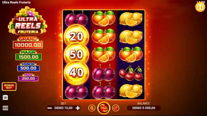 Ultra Reels Fruteria - hovedspillskjerm 3x5